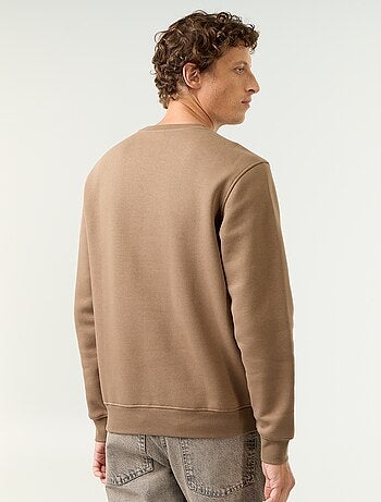 Sudadera lisa de felpa perchada
