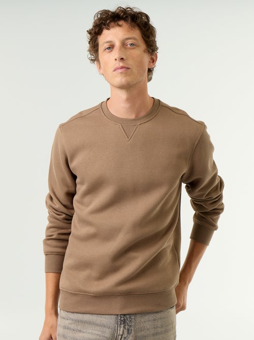 Sudadera lisa de felpa perchada - Kiabi