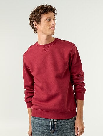 Sudadera lisa de felpa perchada