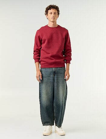 Sudadera lisa de felpa perchada
