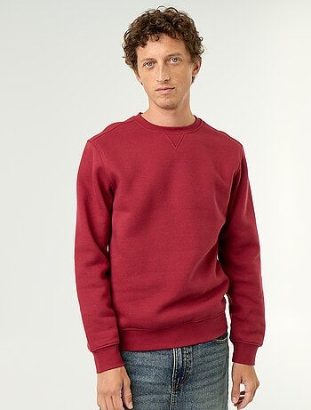 Sudadera lisa de felpa perchada
