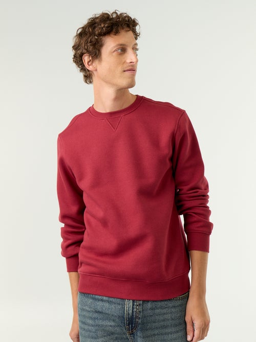 Sudadera lisa de felpa perchada - Kiabi Sudadera lisa de felpa perchada - Kiabi