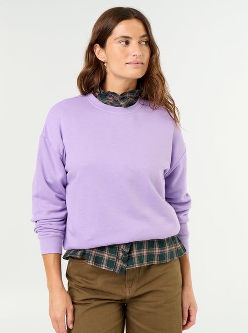 Sudadera lisa de felpa - Kiabi Sudadera lisa de felpa - Kiabi