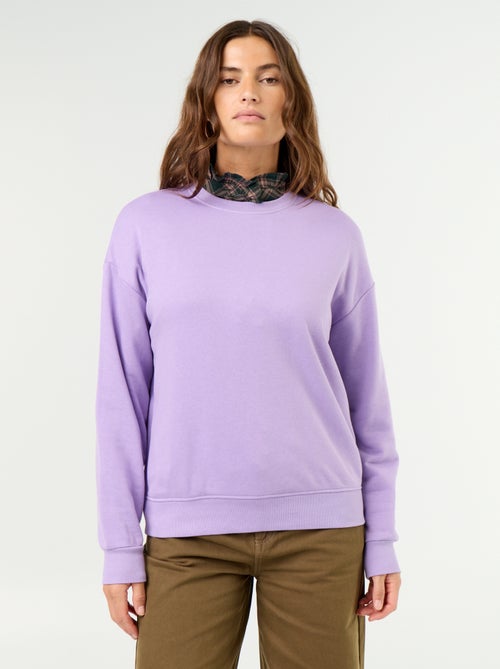 Sudadera lisa de felpa - Kiabi Sudadera lisa de felpa - Kiabi