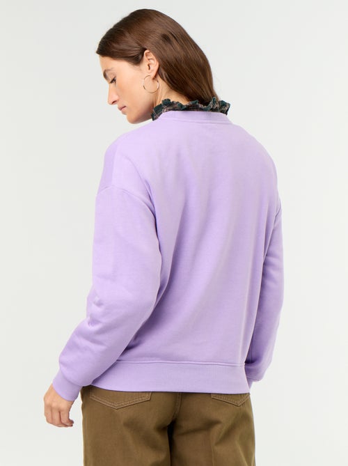 Sudadera lisa de felpa - Kiabi Sudadera lisa de felpa - Kiabi
