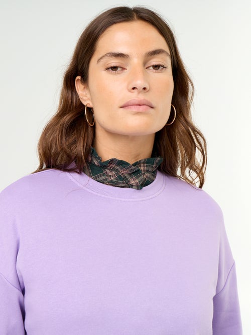 Sudadera lisa de felpa - Kiabi Sudadera lisa de felpa - Kiabi