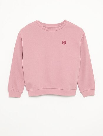 Sudadera lisa de felpa sin cepillar para niña - Kiabi