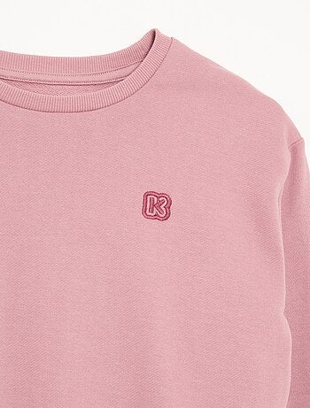 Sudadera lisa de felpa sin cepillar para niña - Kiabi