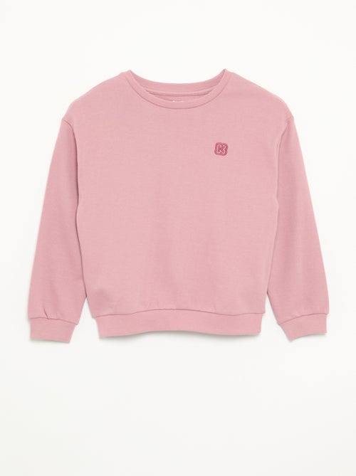 Sudadera lisa de felpa sin cepillar para niña - Kiabi - Kiabi