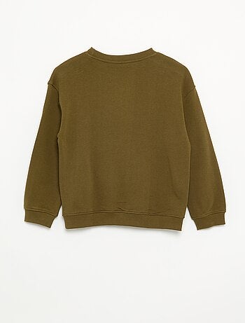 Sudadera lisa de felpa sin perchar para niño - Kiabi