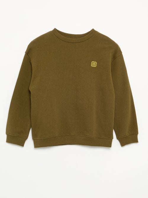 Sudadera lisa de felpa sin perchar para niño - Kiabi - Kiabi