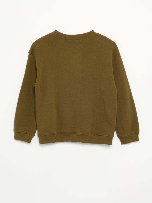 Sudadera lisa de felpa sin perchar para niño - Kiabi - Kiabi