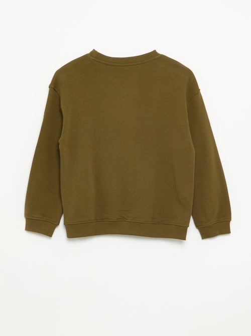 Sudadera lisa de felpa sin perchar para niño - Kiabi - Kiabi