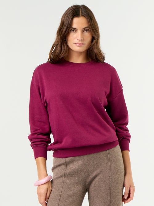 Sudadera lisa de French Terry - Kiabi Sudadera lisa de French Terry - Kiabi