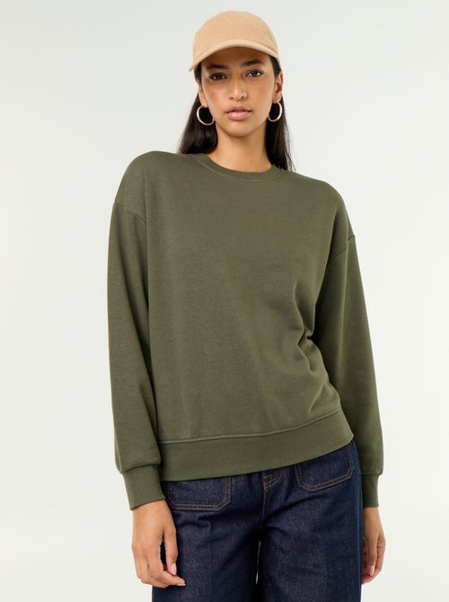 Sudadera lisa de French Terry - Kiabi Sudadera lisa de French Terry - Kiabi