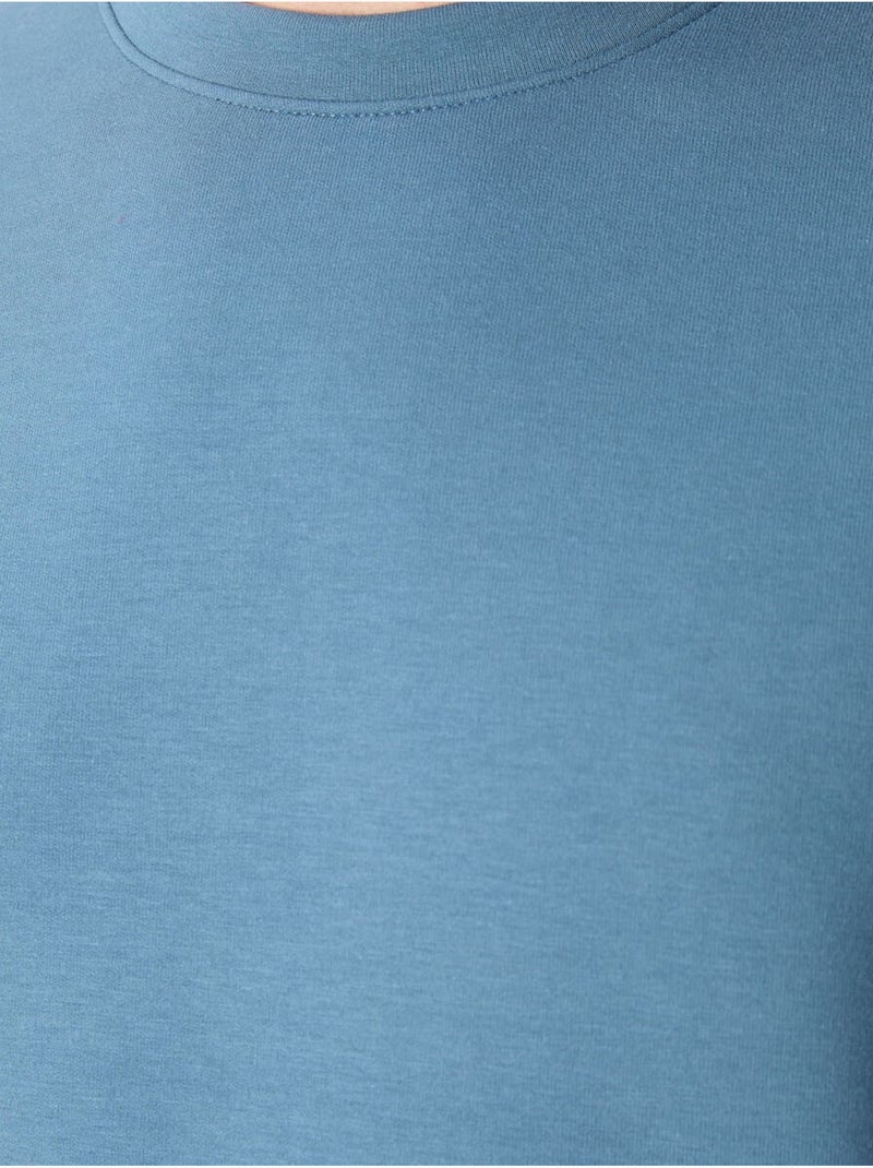 Sudadera lisa de hombre con cuello redondo tommy Azul - Kiabi