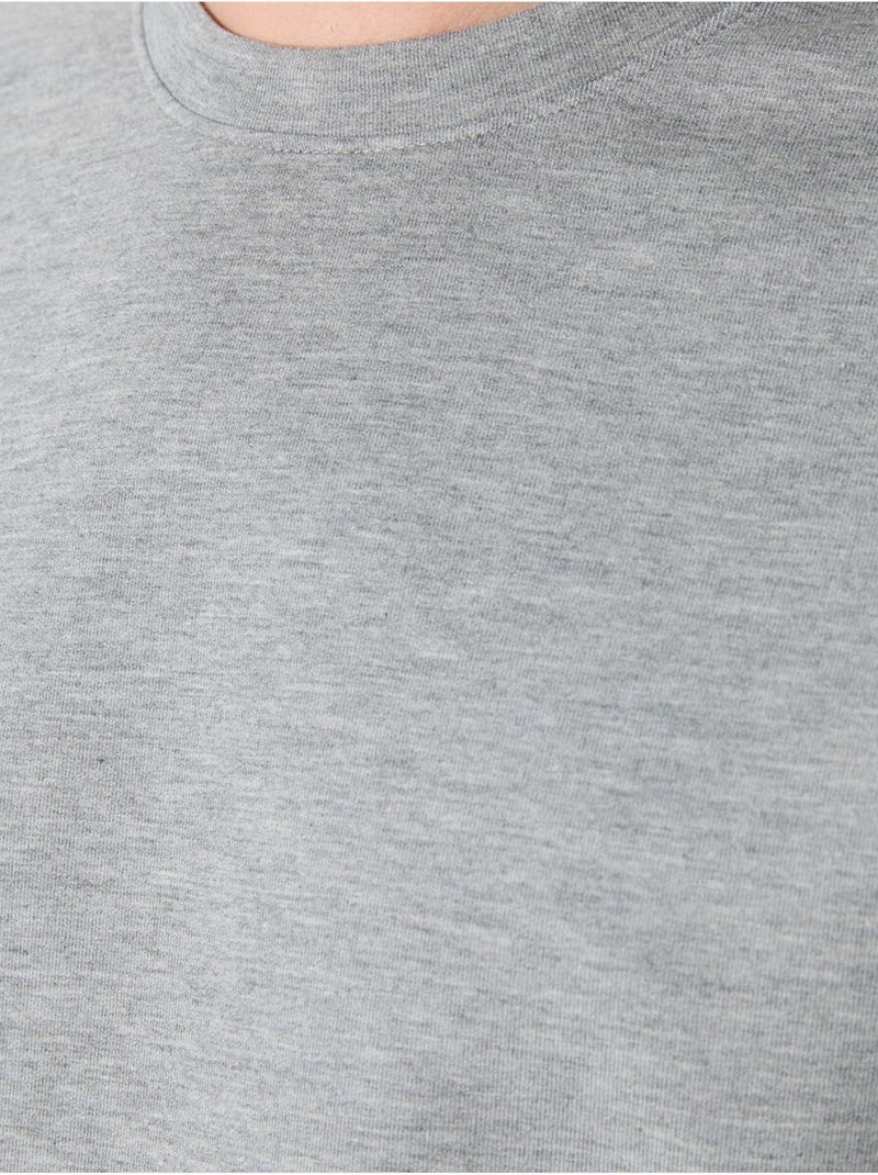 Sudadera lisa de hombre con cuello redondo tommy Gris claro - Kiabi