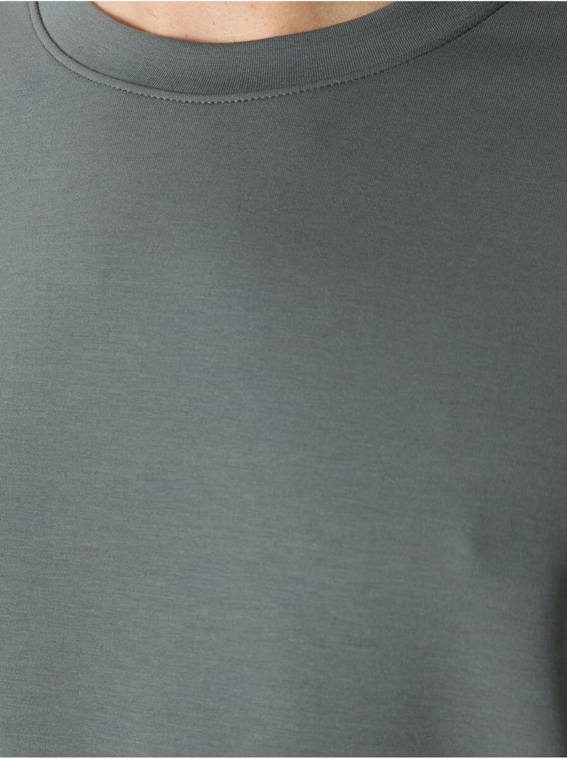 Sudadera lisa de hombre con cuello redondo tommy Gris - Kiabi