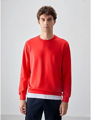 Sudadera lisa de hombre con cuello redondo tommy
