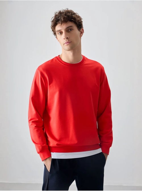 Sudadera lisa de hombre con cuello redondo tommy - Kiabi Sudadera lisa de hombre con cuello redondo tommy - Kiabi