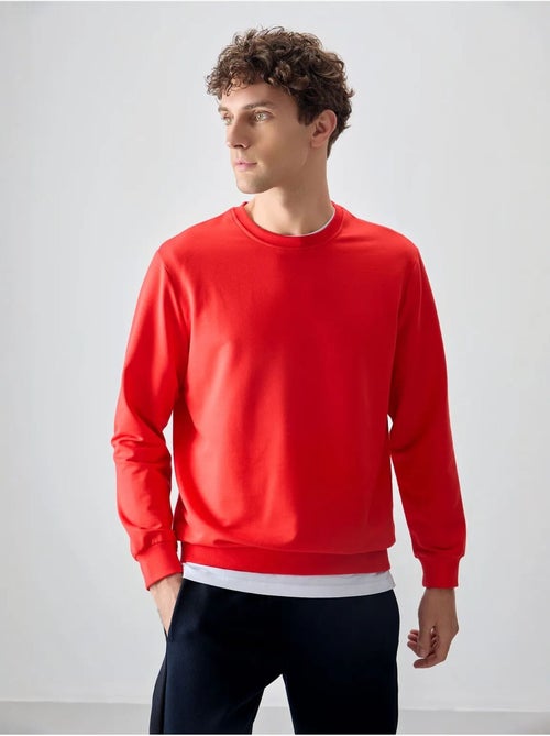 Sudadera lisa de hombre con cuello redondo tommy - Kiabi Sudadera lisa de hombre con cuello redondo tommy - Kiabi