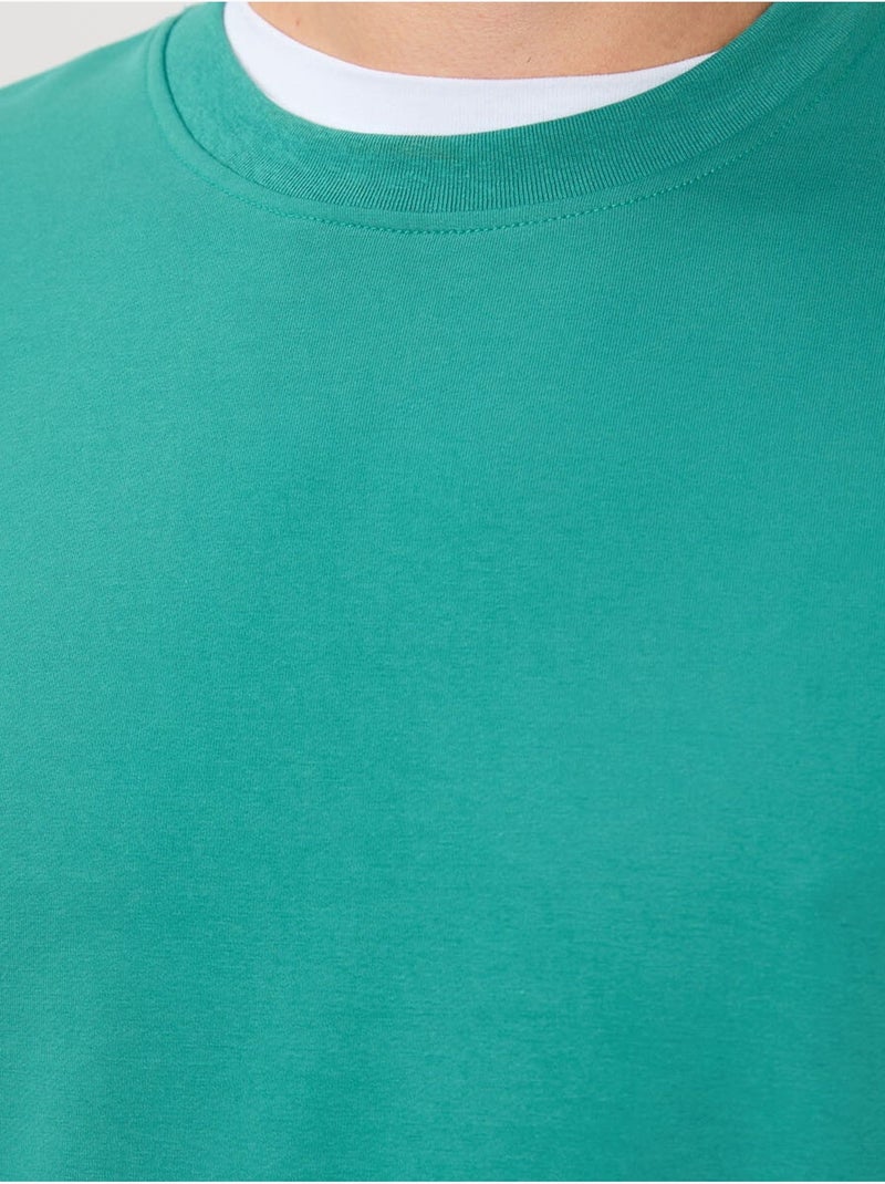 Sudadera lisa de hombre con cuello redondo tommy Verde esmeralda - Kiabi