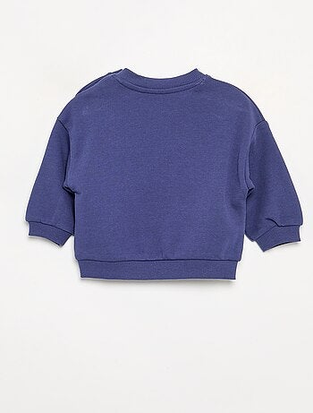 Sudadera lisa de manga larga de felpa sin cepillar para niño/a - Kiabi