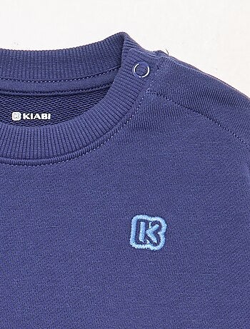 Sudadera lisa de manga larga de felpa sin cepillar para niño/a - Kiabi