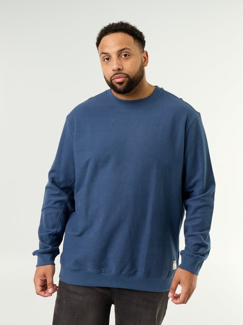 Sudadera lisa de punto acanalado - Kiabi Sudadera lisa de punto acanalado - Kiabi