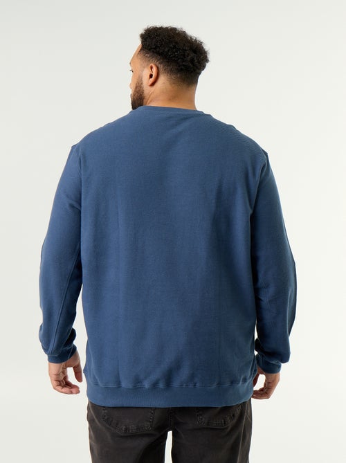 Sudadera lisa de punto acanalado - Kiabi Sudadera lisa de punto acanalado - Kiabi