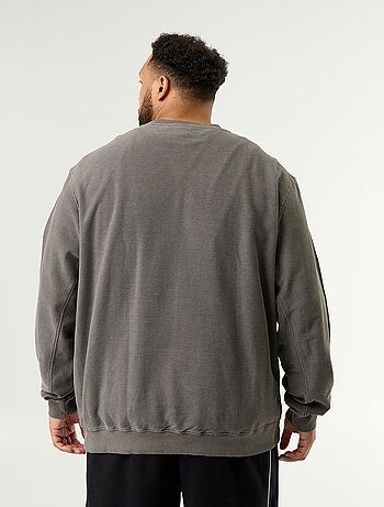 Sudadera lisa de punto acanalado