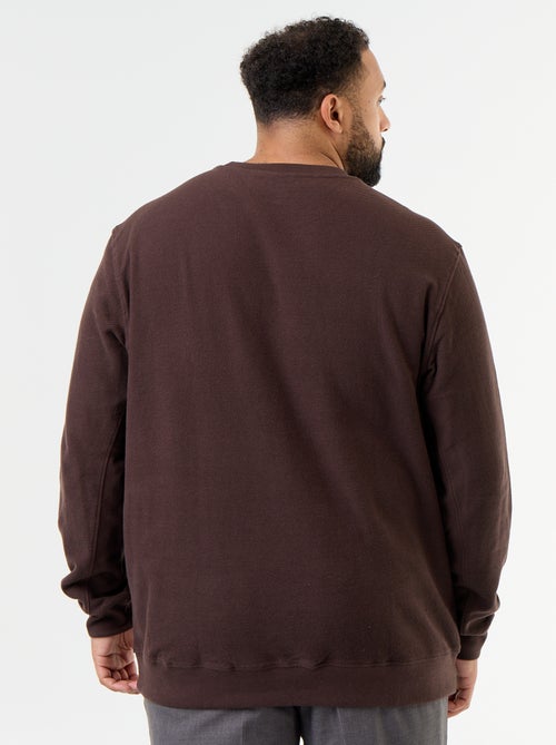 Sudadera lisa de punto acanalado - Kiabi Sudadera lisa de punto acanalado - Kiabi