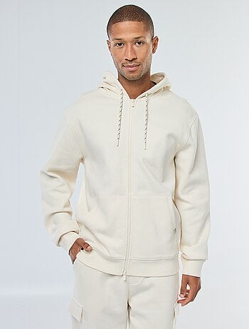 Sudadera lisa de punto de piqué con capucha