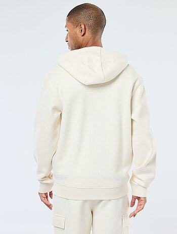 Sudadera lisa de punto de piqué con capucha