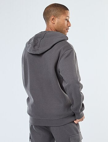 Sudadera lisa de punto de piqué con capucha