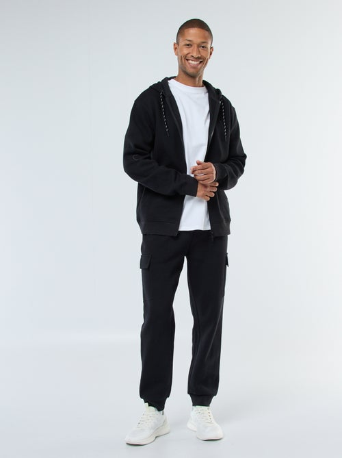 Sudadera lisa de punto de piqué con capucha - Kiabi