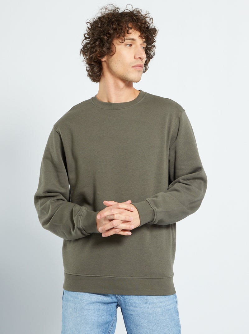 Sudadera lisa KAKI - Kiabi