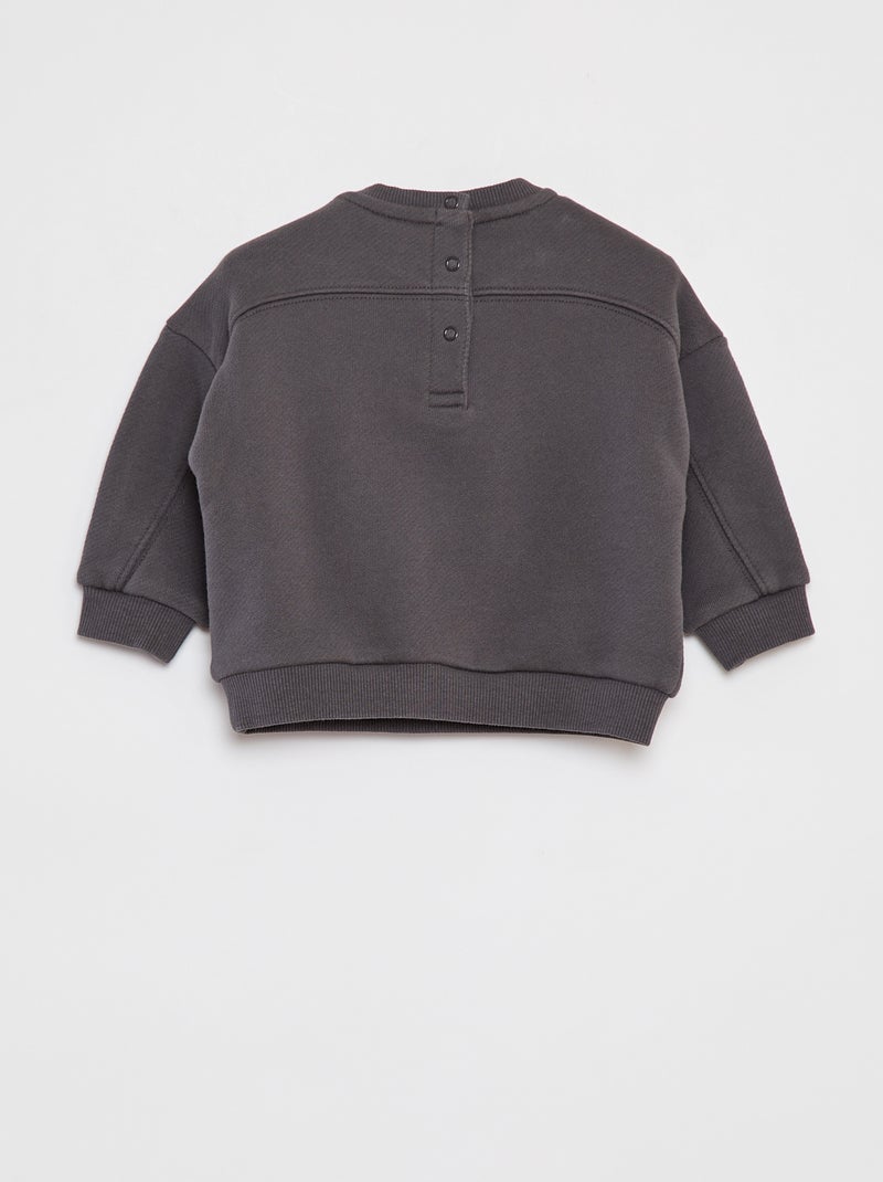 Sudadera lisa oversize gris - Kiabi