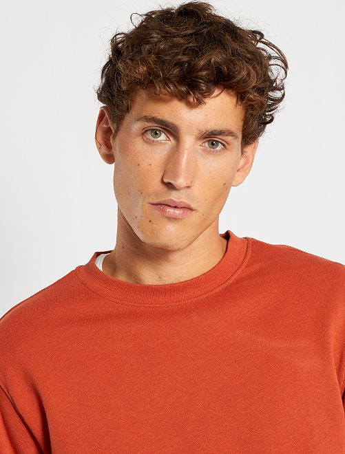 Sudadera lisa - rojo teja - Kiabi - 8.00€