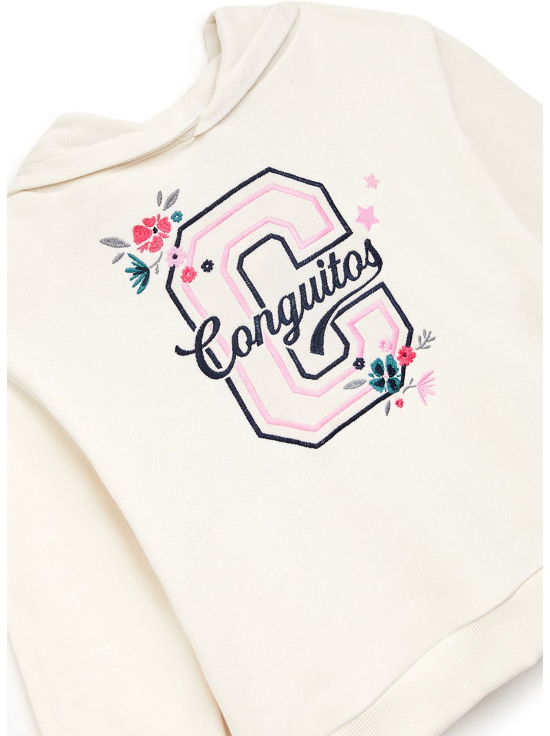 Sudadera Logo Tejido Afelpado Beige - Kiabi