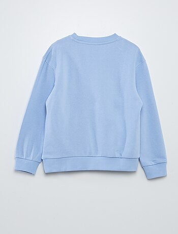 Sudadera loose de chándal con cuello redondo