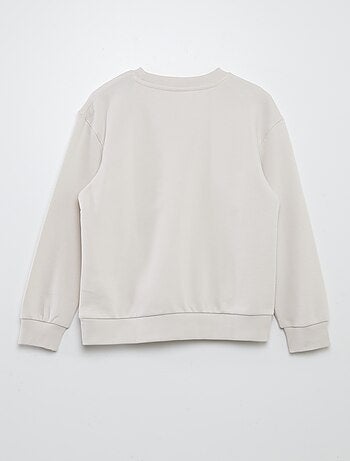 Sudadera loose de chándal con cuello redondo