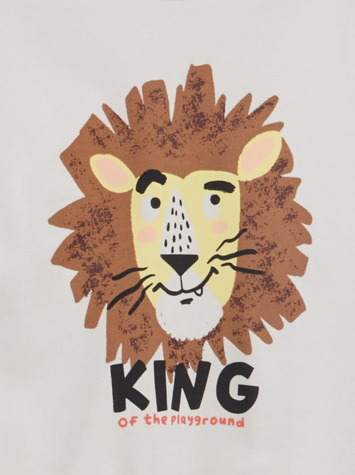 Sudadera loose de chándal con cuello redondo - Kiabi