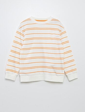 Sudadera loose de chándal con cuello redondo