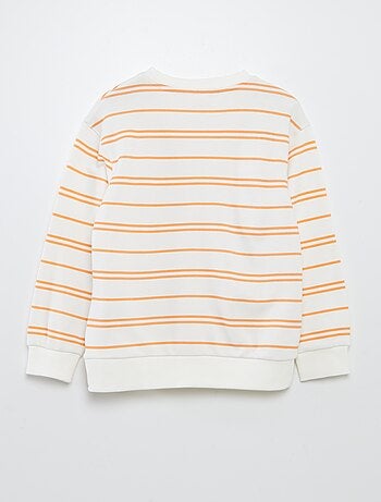 Sudadera loose de chándal con cuello redondo