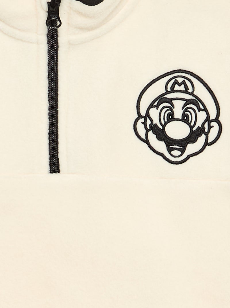 Sudadera 'Mario Bros' con bandas a contraste Blanco - Kiabi
