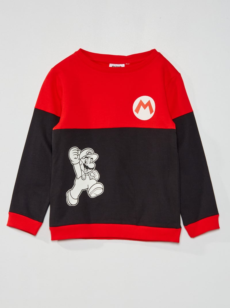 Sudadera 'Mario' estilo colorblock ROJO - Kiabi