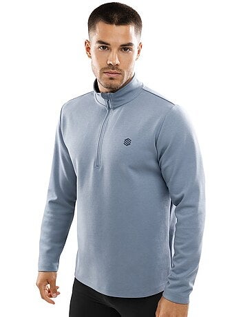 Sudadera media cremallera entrenamiento hombre fitness hombre blur