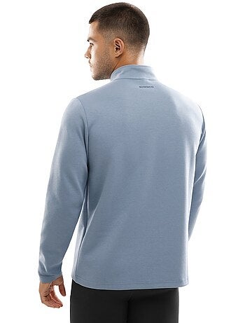 Sudadera media cremallera entrenamiento hombre fitness hombre blur