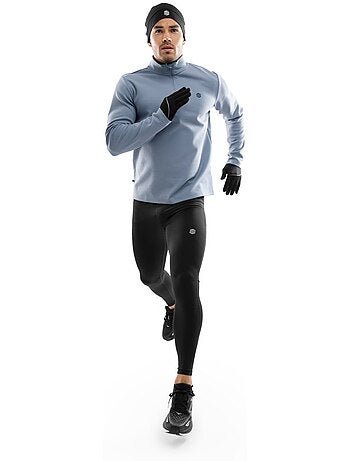 Sudadera media cremallera entrenamiento hombre fitness hombre blur